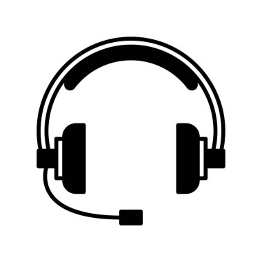 kulaklık simgesi vektörü veya logo illüstrasyon biçimi 