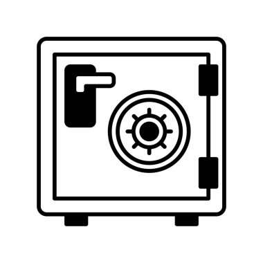 Kutu simgesini veya logo illüstrasyon ana hatlarını siyah şekilde kaydet