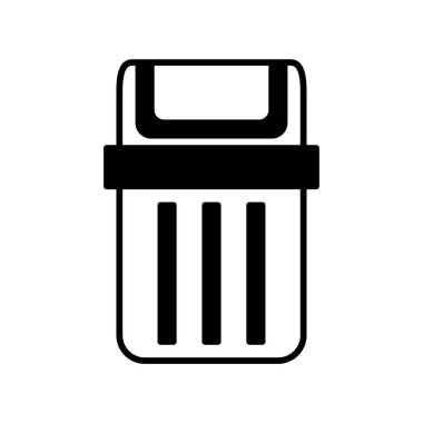Çöp kutusu simgesi vektörü veya logo illüstrasyon biçimi 