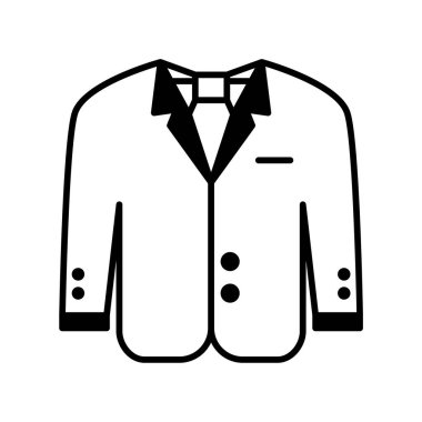 Tişört simgesi veya logo illüstrasyon ana hatları siyah