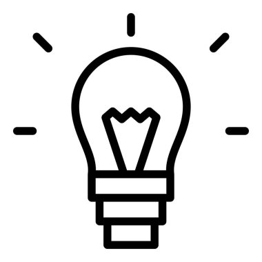 Lamba fikri simgesi veya logo illüstrasyon ana hatları siyah biçimi