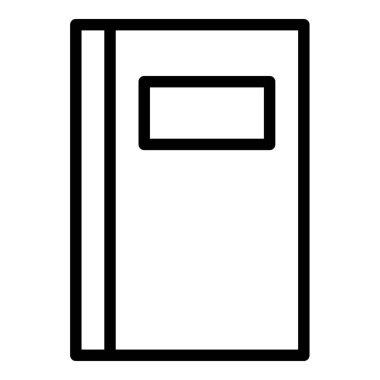 kitap simgesi veya logo illüstrasyon ana hatları siyah stil