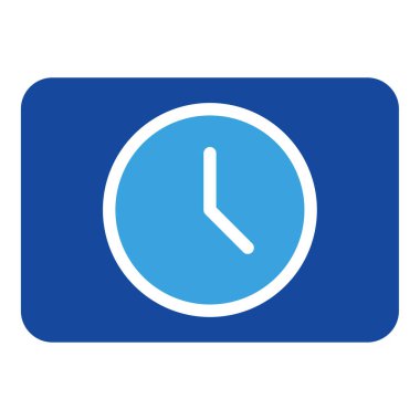 Saat simgesi veya logo illüstrasyon kabartma biçimi