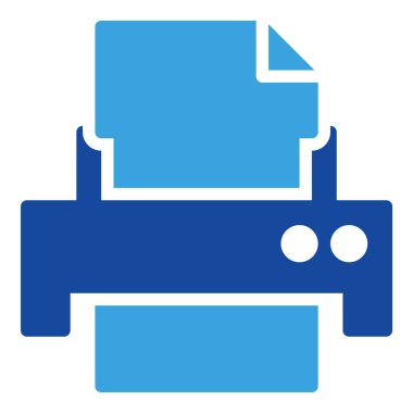 Yazıcı simgesi ya da logo illüstrasyon şekli