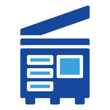 Fotokopi simgesi veya logo illüstrasyon şekli