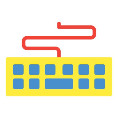 Klavye simgesi veya logo resimleme düz renk