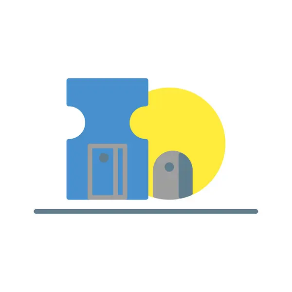 Keskinleştirici simge vektörü veya logo illüstrasyonu düz renk biçimi 