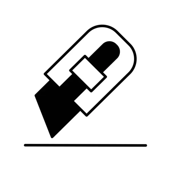 kesicinin simge vektörü veya logo illüstrasyon biçimi 