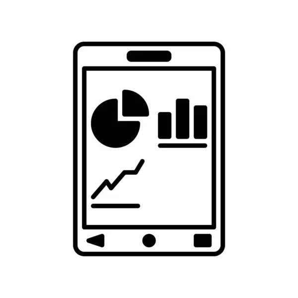 Tablet simgesi ya da logo illüstrasyon ana hatları siyah