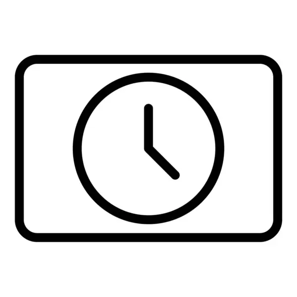 Saat simgesi ya da logo illüstrasyon ana hatları siyah stil