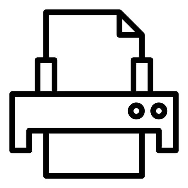 Yazıcı simgesi ya da logo illüstrasyon ana hatları siyah biçimi
