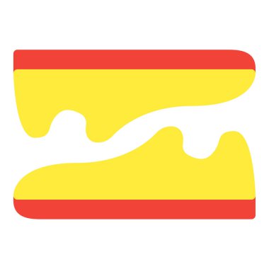 Ayakkabı simgesi ya da logo resimleme düz renk