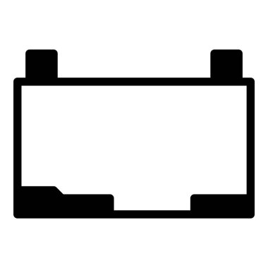 Beyaz tahta simgesi ya da logo illüstrasyon ana hatları siyah