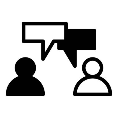 İletişim simgesi veya logo illüstrasyon ana hatları siyah biçimdir