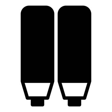 İşaretleyici simgesi veya logo illüstrasyon ana hatları siyah stil