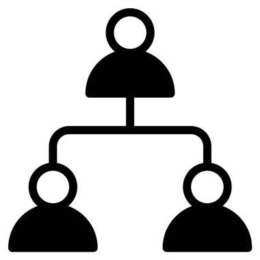 Takım çalışması simgesi ya da logo illüstrasyon ana hatları siyah