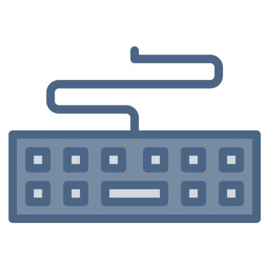 Klavye simgesi veya logo illüstrasyonu doldurulmuş renk biçimi