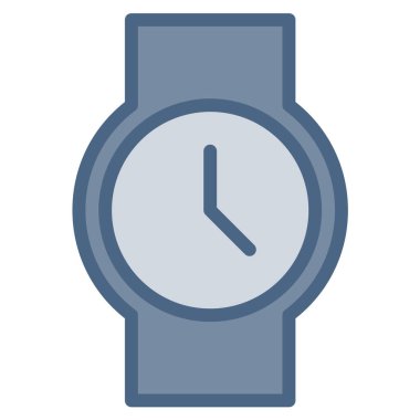 Saat simgesi veya logo illüstrasyonu doldurulmuş renk biçimi