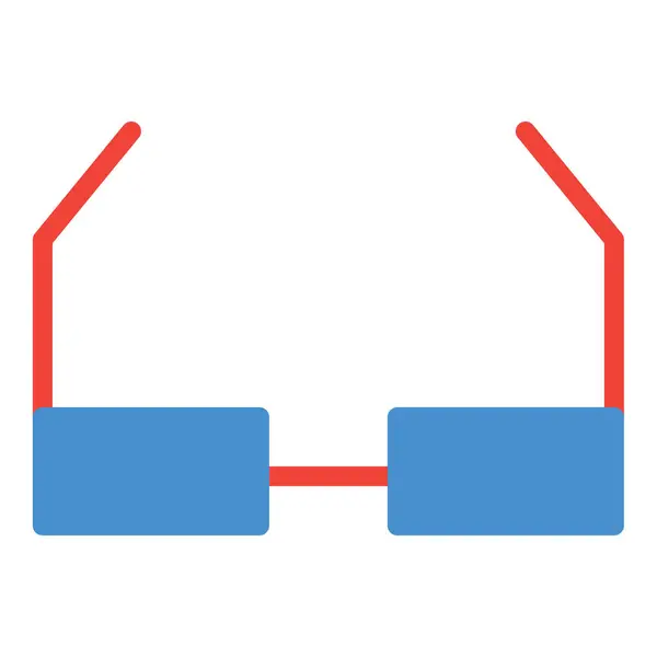 Güneş gözlüğü simgesi veya logo resimleme düz renk