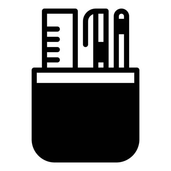 kırtasiye simgesi veya logo illüstrasyon ana hatları siyah biçimi