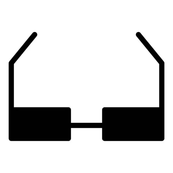 Güneş gözlüğü simgesi veya logo illüstrasyon ana hatları siyah