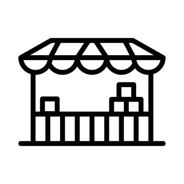 piyasa simgesi ya da logo illüstrasyon çizelgesi kara stil