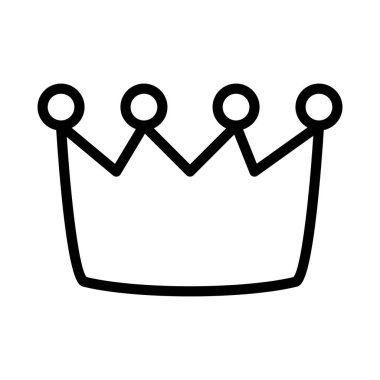 Taç simgesi ya da logo illüstrasyon ana hatları siyah stil