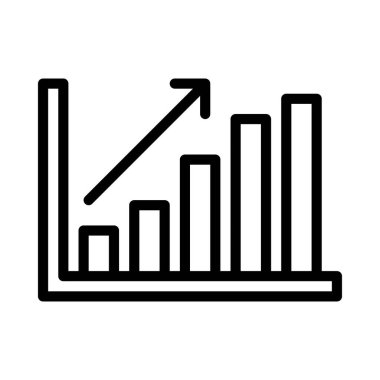 büyüme simgesi ya da logo illüstrasyon ana hatları siyah biçimdir