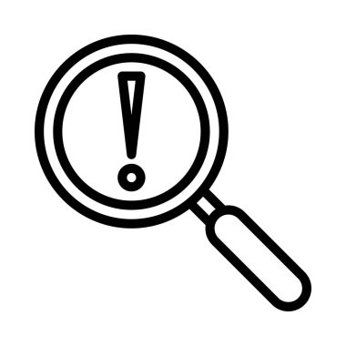 Sorun simgesi veya logo illüstrasyon ana hatları siyah biçimi