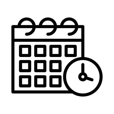 Simge ya da logo illüstrasyon çizelgesi siyah biçimi