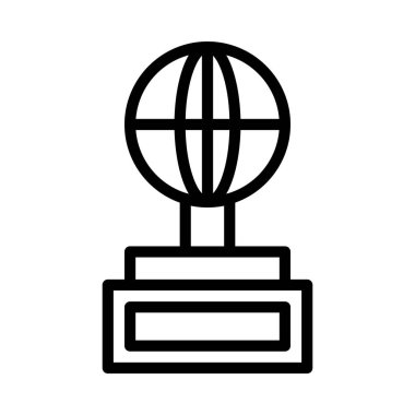 dünya simgesi ya da logo illüstrasyon ana hatları siyah stil