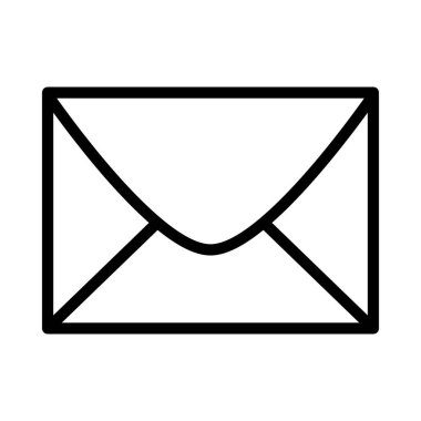 çizgi biçimi zarf simgesi siyah renk varyasyonlarıyla renklendirildi