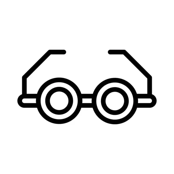 Gözlük simgesi veya logo illüstrasyon ana hatları siyah stil