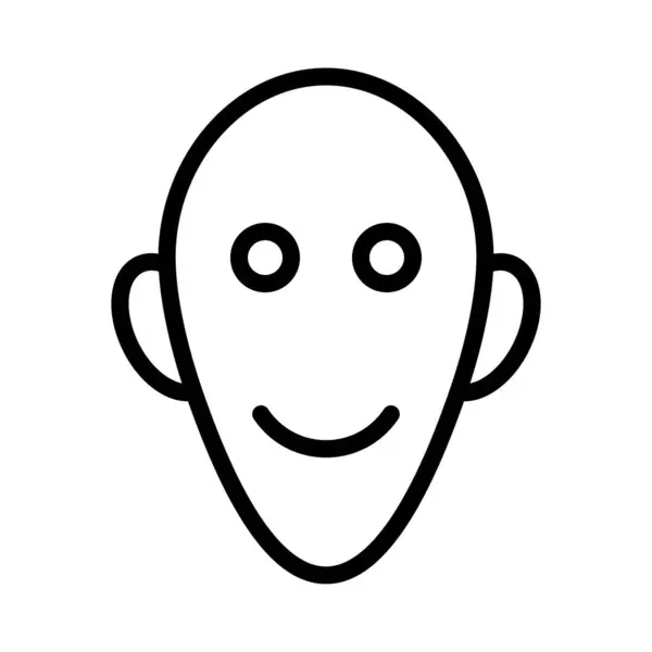 Baş simgesi veya logo illüstrasyon ana hatları siyah biçimdir