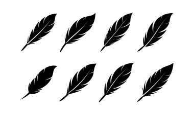  Boho, Doğa, Yazı ve Kuş Temalı Tasarımlar için Tüylü Siluet Simgeleri