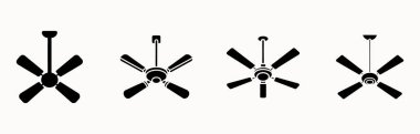 İç ve Elektrik Projeleri için Tavan Pervanesi Vektör Simgesi Ev Aygıtı ve Havalandırma Clipart