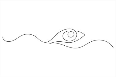 İnsan gözü bir çizgi çizimi ve izole edilmiş vektör çizim simgesi