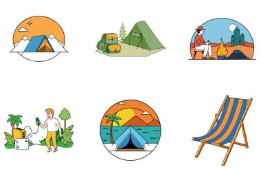 Kamp Paketi. Kızılderili Kızılderili Kızılderili Kızılderili Kızılderili Çadırı Görünümü Toplama Simgeleri. Al, Image Set 'i oluşturdu. Clipart çizgi film deisgn simgeleri