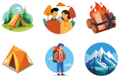 Kamp Paketi. Tiyatro Sahnesi Perdeleri Koleksiyon Çıkartmaları. Al, Image Set 'i oluşturdu. Clipart çizgi film deisgn simgeleri