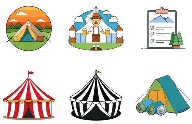 Kamp Paketi. Taşınabilir Güneş Şarjı Gölü Tahsilat Simgeleri. Al, Image Set 'i oluşturdu. Clipart çizgi film deisgn simgeleri