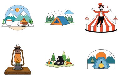 Kutlama kampı. Lezzet ve Beraberlik Toplama Simgeleri Paketi. Al, Image Set 'i oluşturdu. Clipart çizgi film deisgn simgeleri