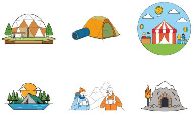 Nezaket Kampı. Cömertlik ve Topluluk Toplama Simgeleri Paketi. Al, Image Set 'i oluşturdu. Clipart çizgi film deisgn simgeleri