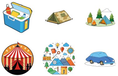 Kaçış Kampı. Bir Serenity ve Sunlight Collection Icons paketi. Al, Image Set 'i oluşturdu. Clipart çizgi film deisgn simgeleri