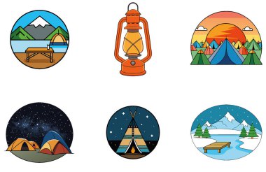 Kamp ziyafeti. Bir paket Smoky and Juicy Collection Icons. Al, Image Set 'i oluşturdu. Clipart çizgi film deisgn simgeleri