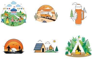 Kaçış Kampı. Bir Serenity ve Twilight Collection Icons paketi. Al, Image Set 'i oluşturdu. Clipart çizgi film deisgn simgeleri