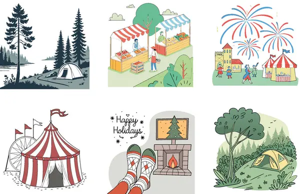 Kamp Paketi. Kamp Gear Tahta Arkaplan Koleksiyonu Çizimleri. Al, Image Set 'i oluşturdu. Clipart çizgi film deisgn simgeleri