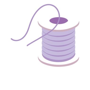 Pastel lavanta arkaplan olta bobini dökmeye hazır - Stok fotoğrafı. Yapay zeka üretildi. Vektör simgesi