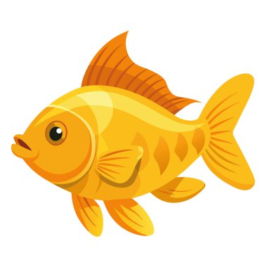 Berrak Suda Zarif Yüzen Muhteşem Altın Tençil Balığı Doğanın Güzel Sualtı Hayatı. Yapay zeka üretildi. Vektör simgesi