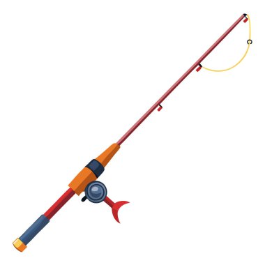 Gerçekçi Olta Oltası, Şeffaf Arkaplanda Balık Etkinlikleri ve Açık Hava Maceraları için izole edilmiş. Yapay zeka üretildi. Vektör simgesi
