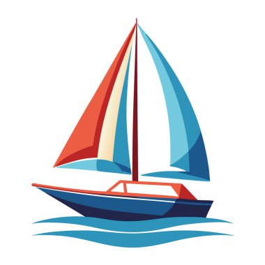 Sakin sularda süzülen güzel bir yelkenli. Zarafet ve özgürlük sergiliyor. Yapay zekanın oluşturduğu deniz temalı projeler için mükemmel. Vektör simgesi